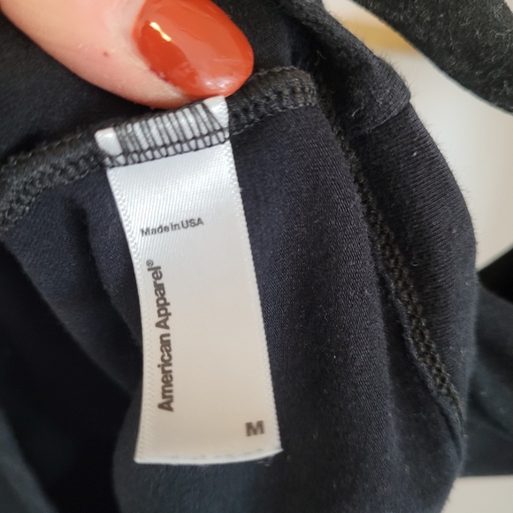 AMERICAN APPAREL CROP TOP MEDIUM BLACK - Picture 3 of 3